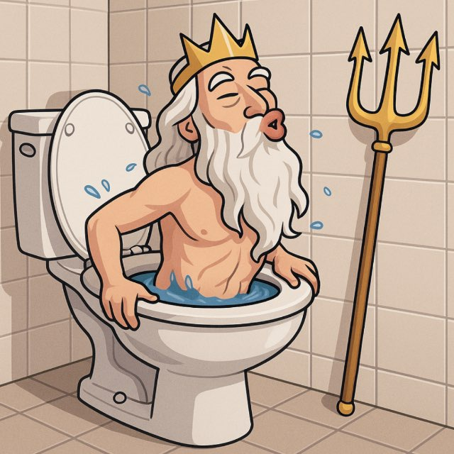 Poseidon on his porcelain throne